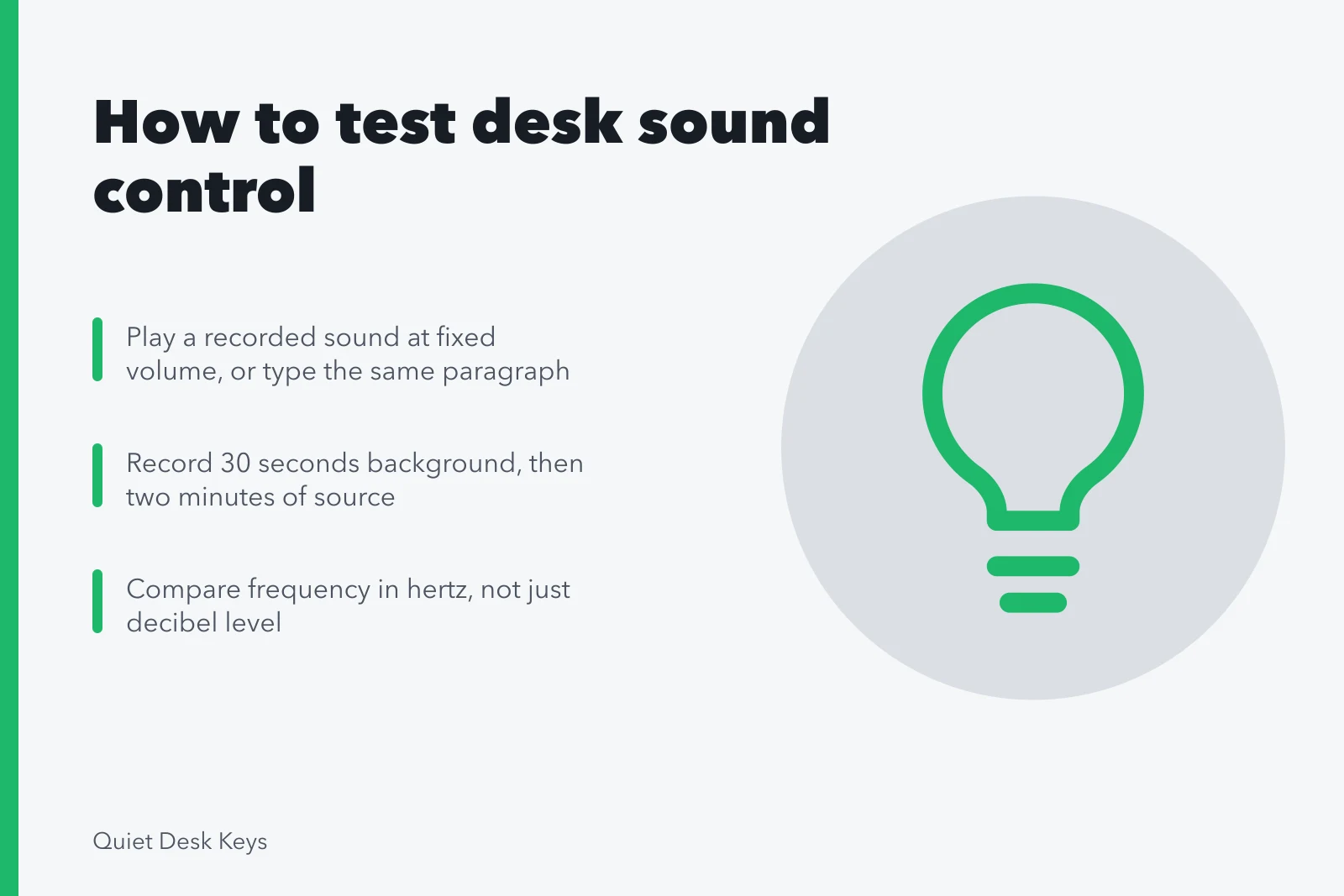 Microphone and marked tape positions for repeatable desk sound testing. Best desk sound control products in 2027, ranked with reasons