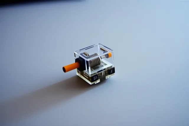 Close-up of a silent mechanical keyboard switch showing stem and dampening pads. Which silent switches suit Montreal startup lofts and university labs?