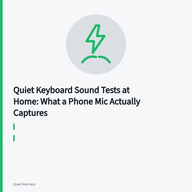 Phone on books aimed at keyboard space bar during a sound test. Quiet Keyboard Sound Tests at Home: What a Phone Mic Actually Captures