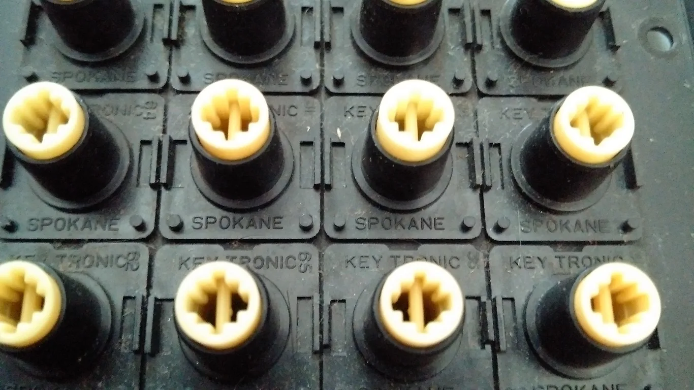 Apple A6MB101 - key switch markings. Quiet mechanical keyboards: where the sound comes from