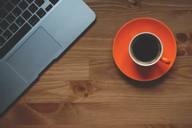 cup of coffee, laptop, office, macbook, workspace, coffee break, technology, wooden table, computer, coffee, espresso, flat lay, laptop, laptop, laptop, office, office, office, off