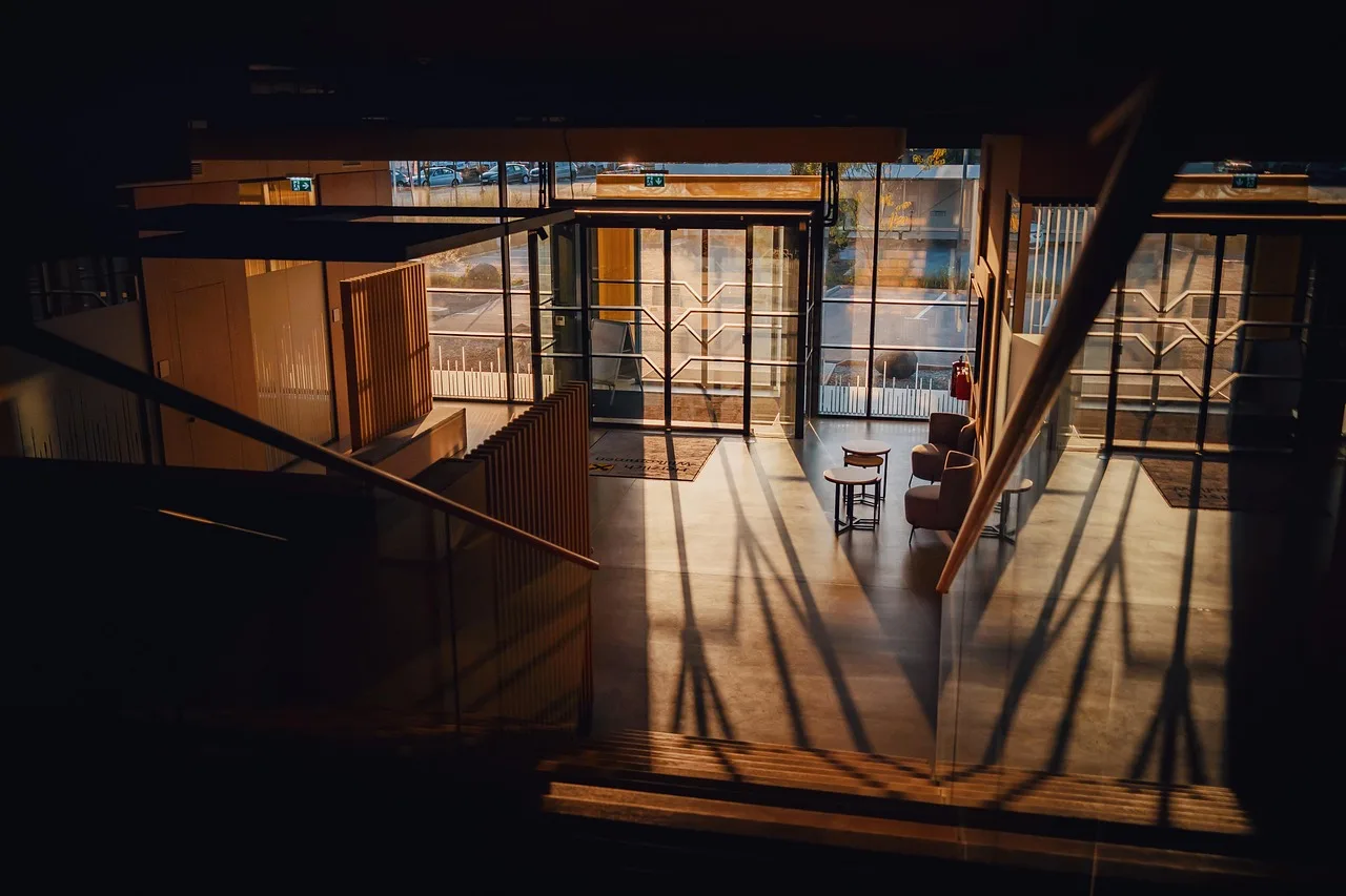 building, door, architecture, entrance, glass, indoors, office, sliding doors, sunlight, tables, work, office, office, office, office, office, work. The order silent workspace fixes should go in, and which jobs to skip in a rental